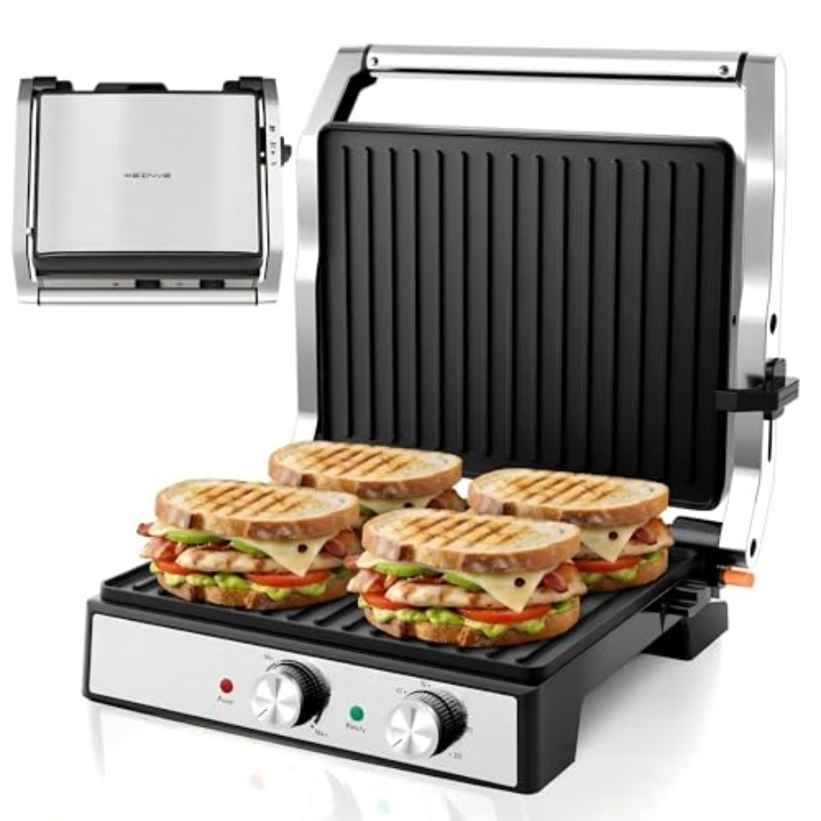 Sandwich Press Grill - Panini Pres Sandviç Makinesi, Sıcaklık ve