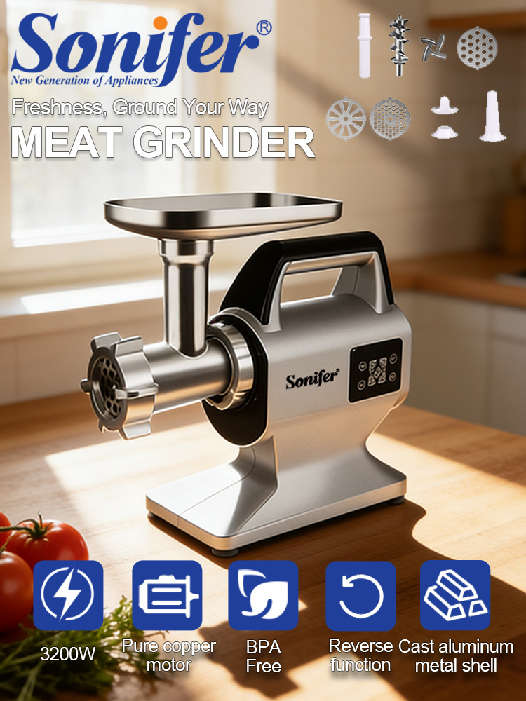 Meat Grinder Attachment - Kıyma Makinesi Sonifer SF-5036 3200W Elektrikli