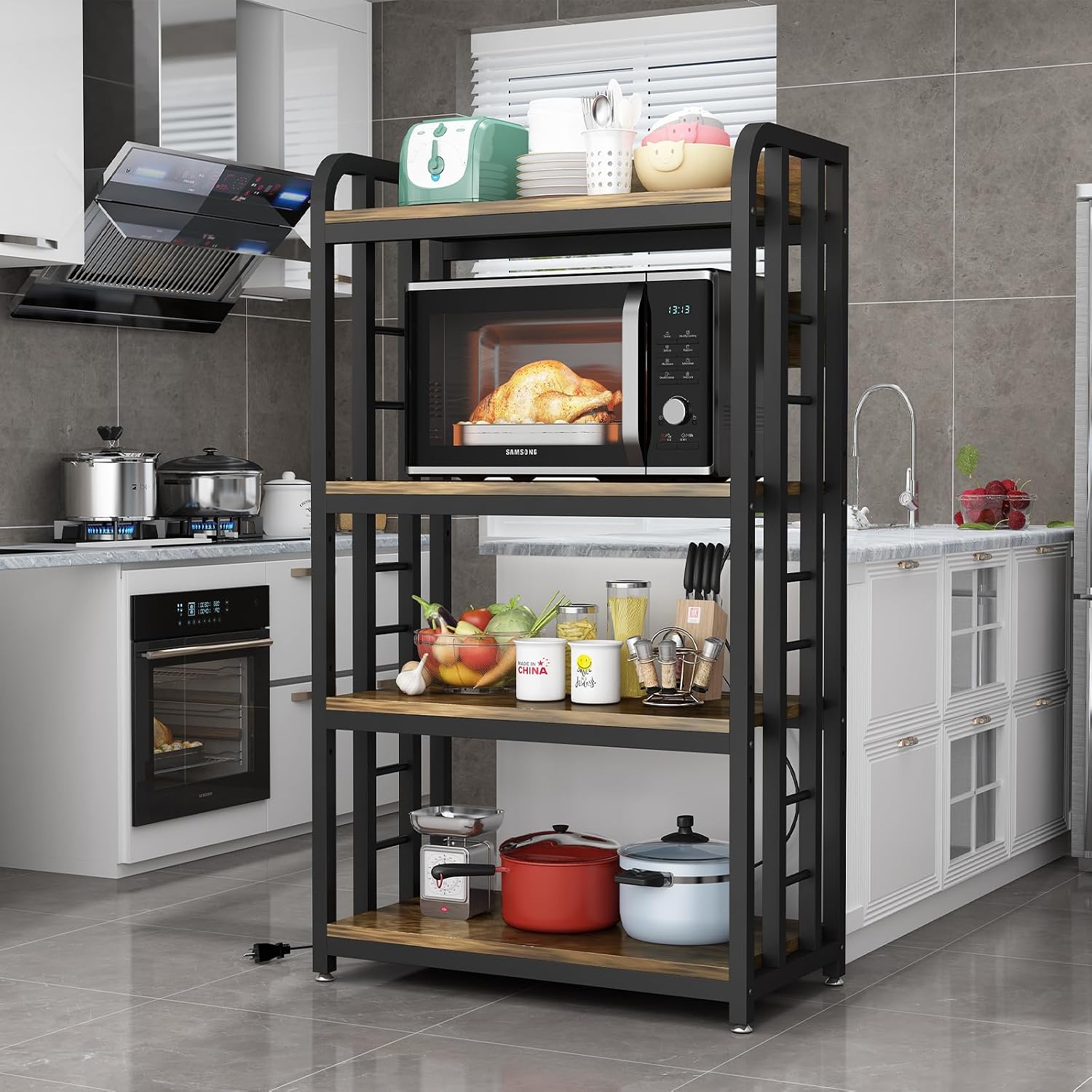 4 Katmanlı Mutfak Rafı, Elektr - Kitchen Appliances Countertop incelemesi ve fiyatı