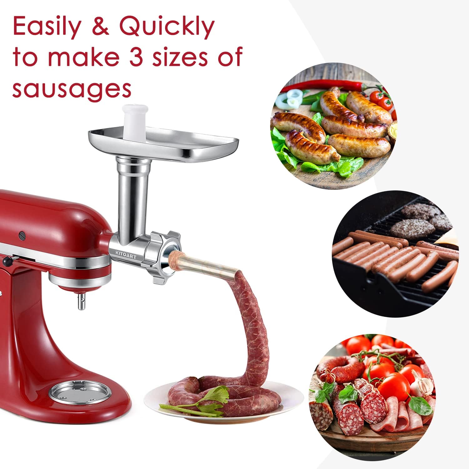 Paslanmaz Çelik Et Kıyma Makin - Meat Grinder Attachment incelemesi ve fiyatı
