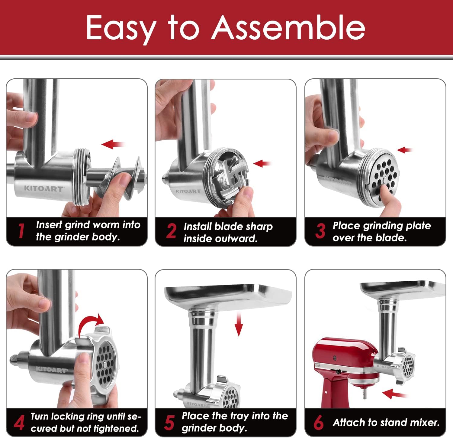 Paslanmaz Çelik Et Kıyma Makin - Meat Grinder Attachment incelemesi ve fiyatı