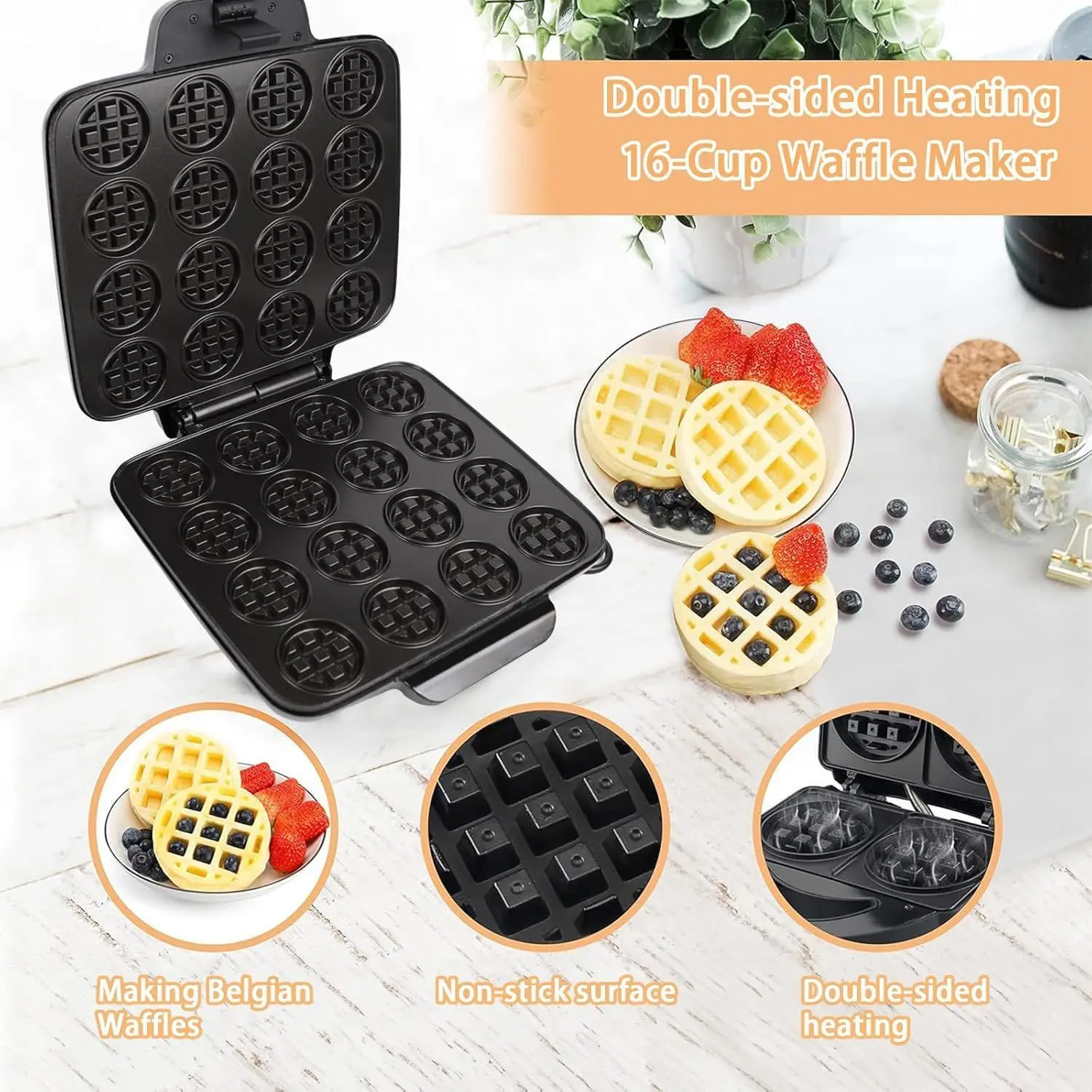16 Delikli Waffle Makinesi, Hı - Sandwich Press Grill incelemesi ve fiyatı